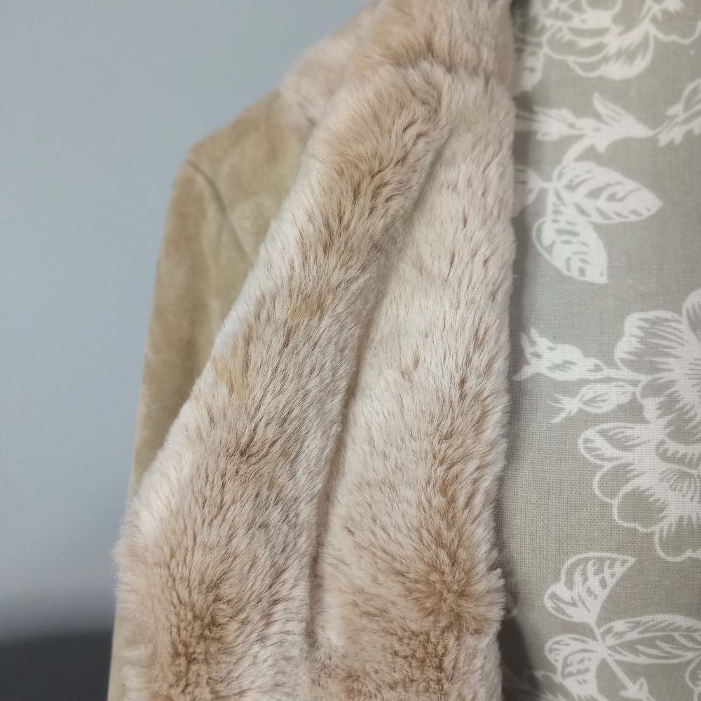 Brandon Thomas Cream Tan Trench Coat - Picture 4 of 13